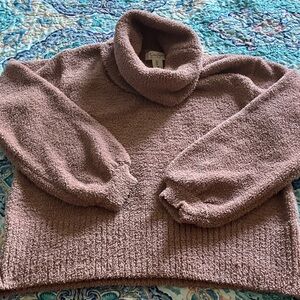 Jessica Simpson Plush Rose Cowl Neck Sweater